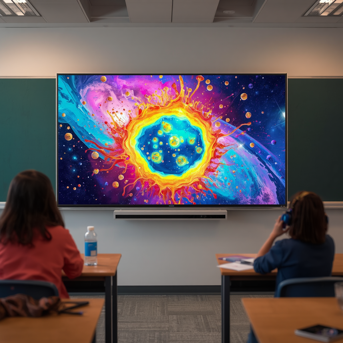 Tableau blanc interactif dans une classe de l&rsquo;ISND