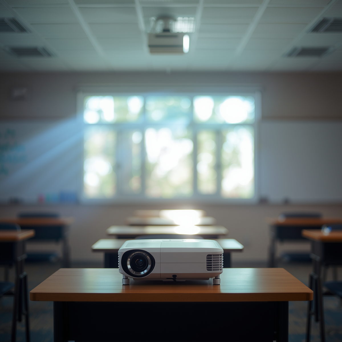 Projecteur numérique dans une classe de l&rsquo;ISND