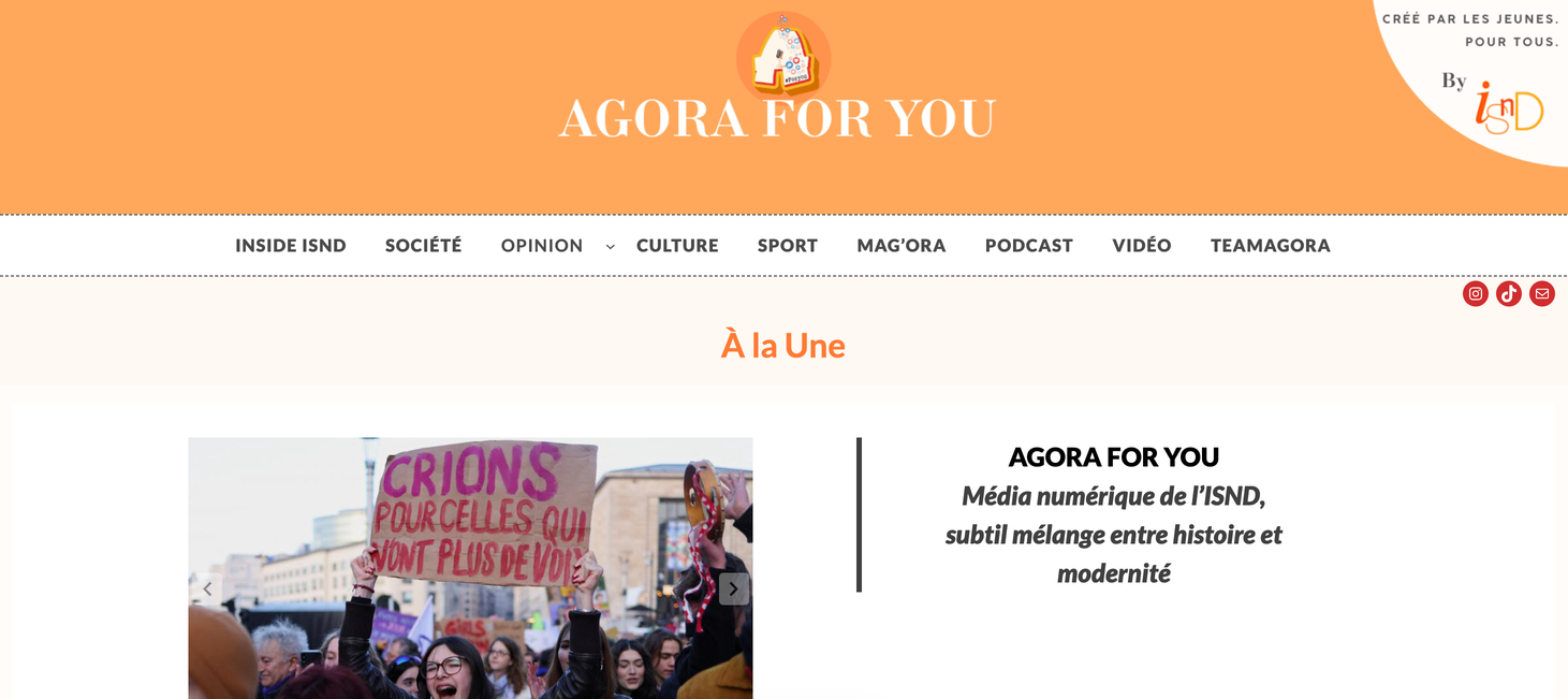 Aperçu du site Agora For You